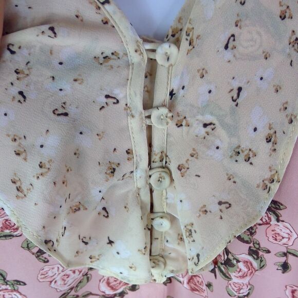 Daniel Rainn DR2 Floral Ruffle Boho Western Blouse - Picture 2 of 5